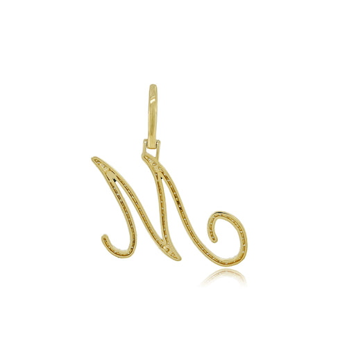 Majestic Monogram: 14K Gold 'M' Pendant