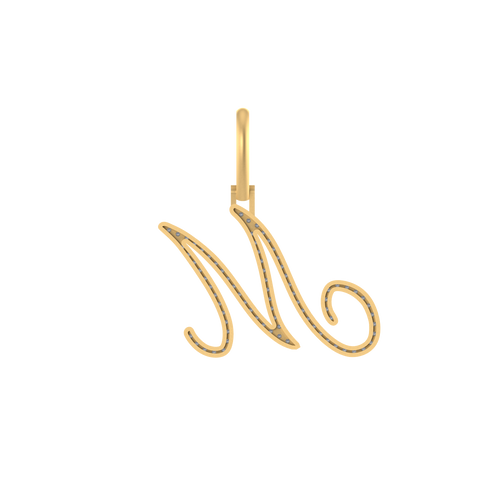 Majestic Monogram: 14K Gold 'M' Pendant