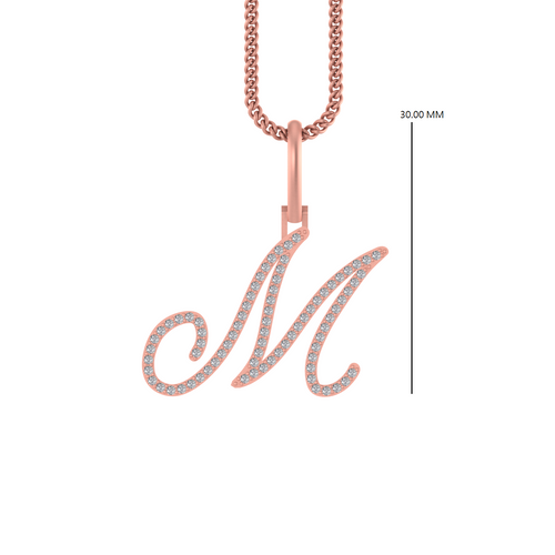 Majestic Monogram: 14K Gold 'M' Pendant