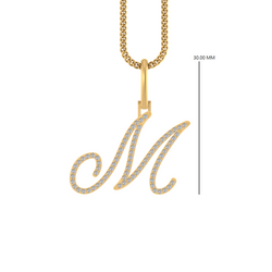 Majestic Monogram: 14K Gold 'M' Pendant