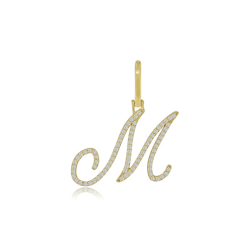 Majestic Monogram: 14K Gold 'M' Pendant