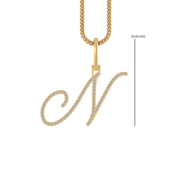 Signature Style: 14k Gold Initial N Pendant - Your Daily Essential