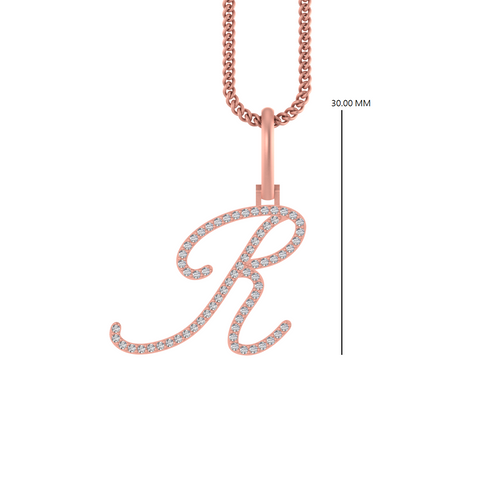 Regal Charm: 14k Gold Initial 'R' Pendant - Elevate Your Everyday Style