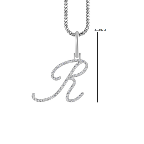 Regal Charm: 14k Gold Initial 'R' Pendant - Elevate Your Everyday Style