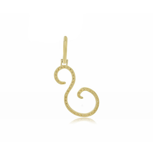 Shine Bright: 14k Gold 'S' Pendant - Personalized Perfection