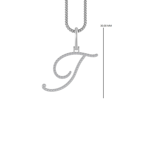 Trendsetter's Touch: 14k Gold Initial 'T' Pendant - Define Your Style