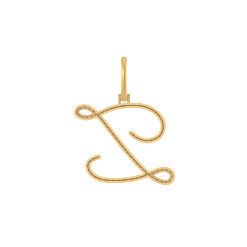 Zephyr of Luxury: Adorn Yourself with a 14k Gold Initial 'Z' Pendant