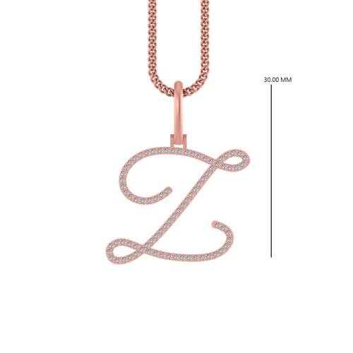 Zephyr of Luxury: Adorn Yourself with a 14k Gold Initial 'Z' Pendant