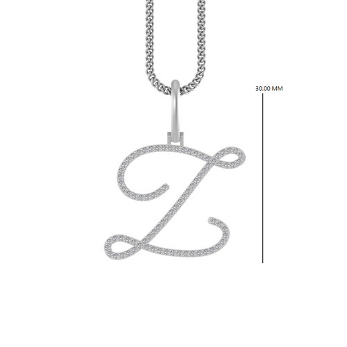 Zephyr of Luxury: Adorn Yourself with a 14k Gold Initial 'Z' Pendant