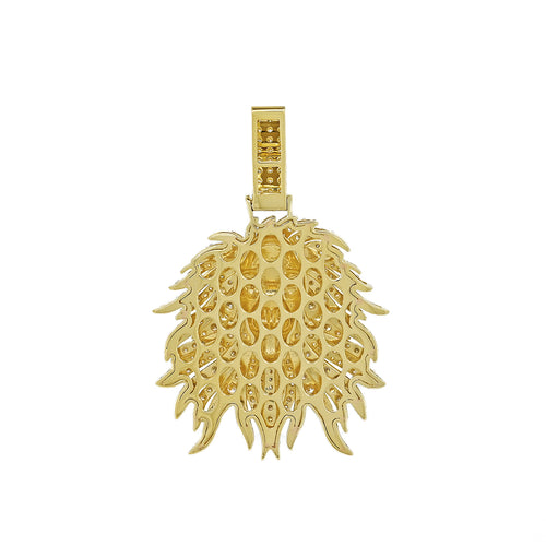 Majestic Roar: 14K Gold Lion Pendant