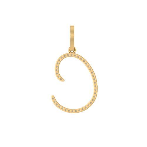 14k Stylish Initial A to Z pendents