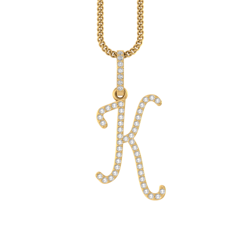 14k Stylish Initial A to Z pendents