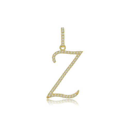 14k Stylish Initial A to Z pendents