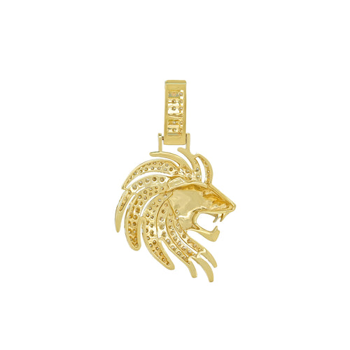 Sovereign Sound: 14K Solid Gold Lion Roar Pendant