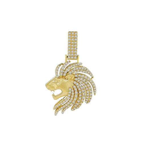 Sovereign Sound: 14K Solid Gold Lion Roar Pendant