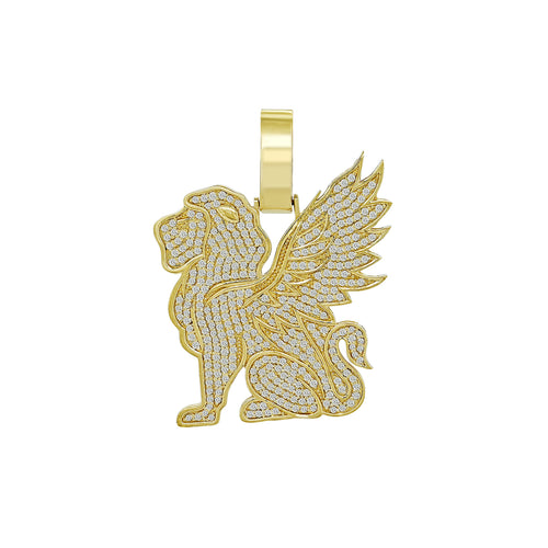 Heavenly Grace: 14K Gold Angel Pendant