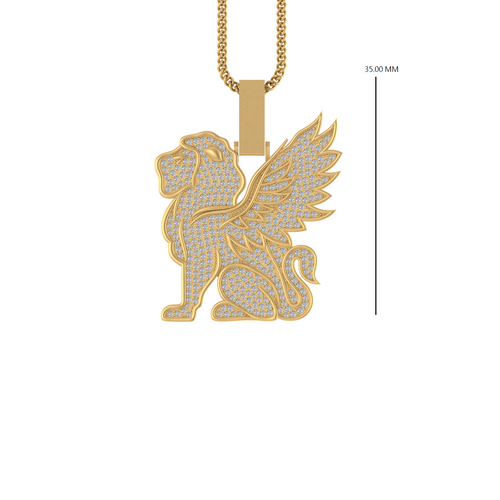 Heavenly Grace: 14K Gold Angel Pendant