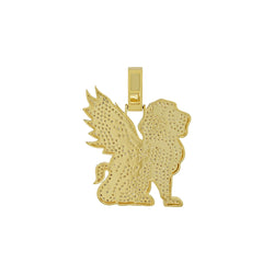 Heavenly Grace: 14K Gold Angel Pendant