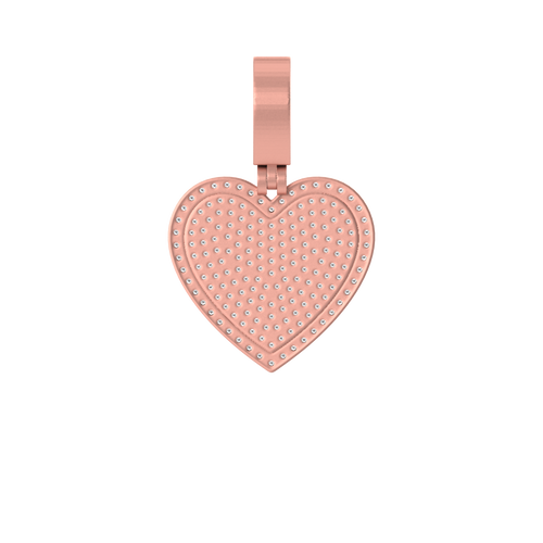 14K Mini Heart Pendant Natural Diamond Pendent