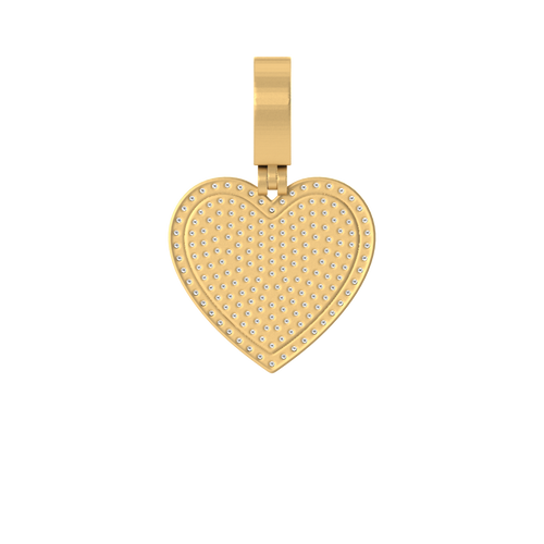 14K Mini Heart Pendant Natural Diamond Pendent