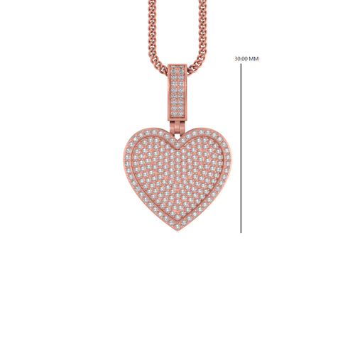 14K Mini Heart Pendant Natural Diamond Pendent