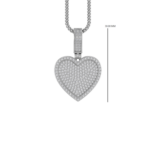 14K Mini Heart Pendant Natural Diamond Pendent