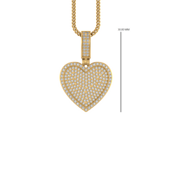 14K Mini Heart Pendant Natural Diamond Pendent