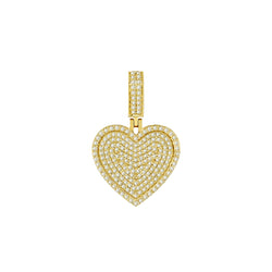 14K Mini Heart Pendant Natural Diamond Pendent