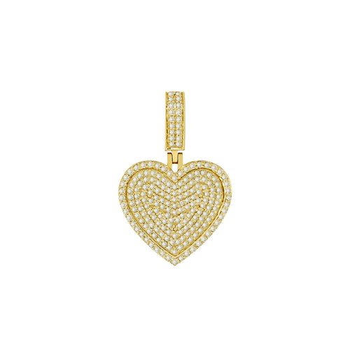 14K Mini Heart Pendant Natural Diamond Pendent