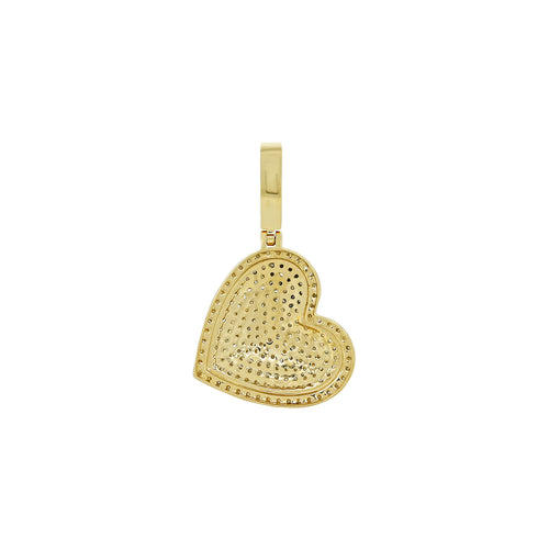 An Unconventional Embrace: 14K Gold Heart Pendant