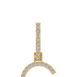 Celestial Charm: 10K Gold C Initial Pendant