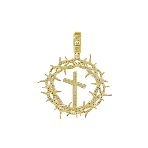 Divine Defender: 14K Gold Cross Pendant