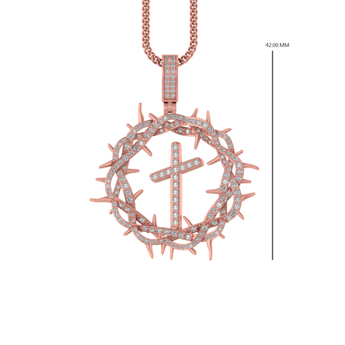 Divine Defender: 14K Gold Cross Pendant