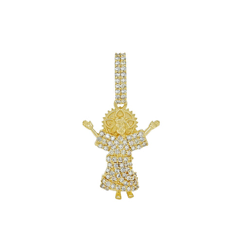 Divine Radiance: 14K Gold Jesus Pendant