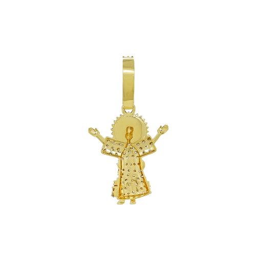 Divine Radiance: 14K Gold Jesus Pendant