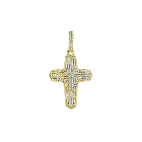 Divine Reflections: 14K Gold Cross Pendant