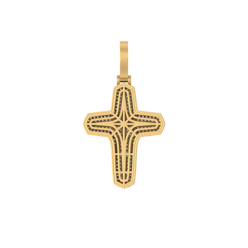 Divine Reflections: 14K Gold Cross Pendant