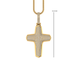 Divine Reflections: 14K Gold Cross Pendant