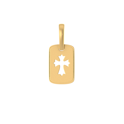 Divine Aura: A 14K Gold Cross Pendant