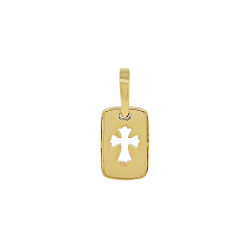 Divine Aura: A 14K Gold Cross Pendant