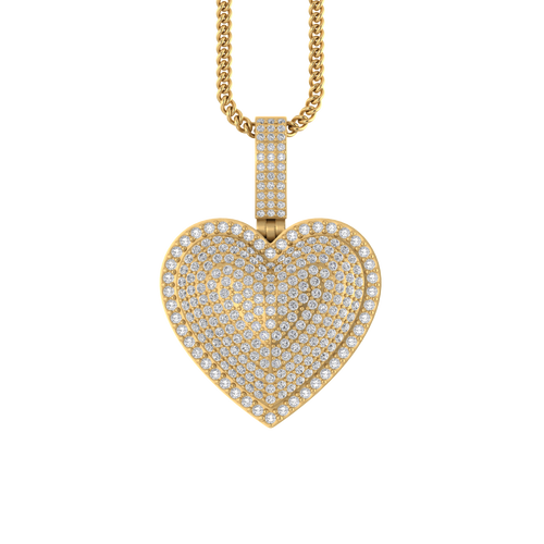 Golden Embrace: 14K Gold Heart-Shaped Pendant