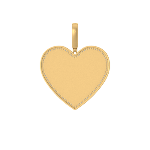 Captured Love: 14K Gold Heart-Shaped Photo Pendant