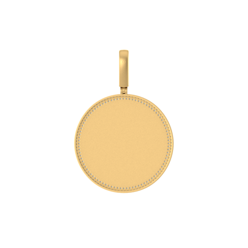 Shining Memories: 14K Gold Round Photo Pendant