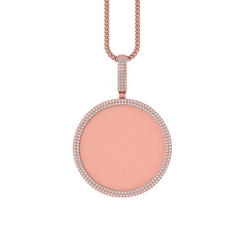 Shining Memories: 14K Gold Round Photo Pendant