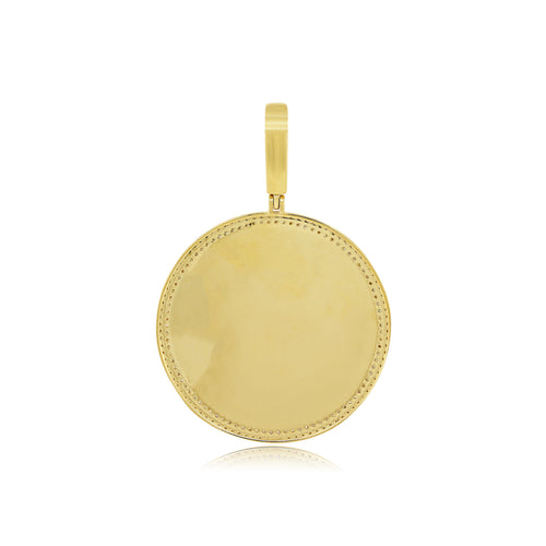 Shining Memories: 14K Gold Round Photo Pendant