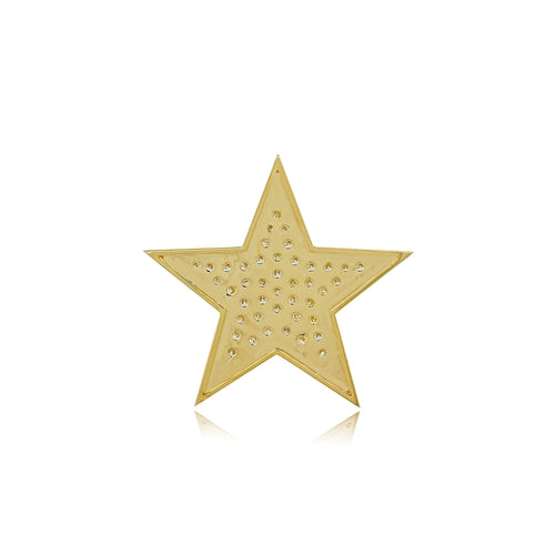 Starry Elegance: 14K Gold Star-Shaped Pendant