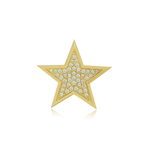 Starry Elegance: 14K Gold Star-Shaped Pendant