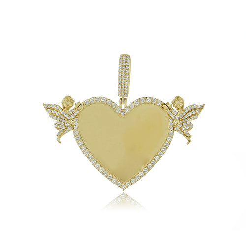 Precious Memories: 10K Gold Heart-Shaped Photo Pendant