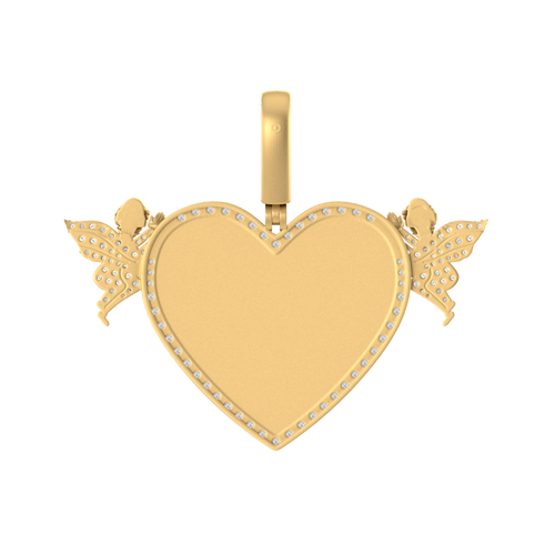 Precious Memories: 10K Gold Heart-Shaped Photo Pendant