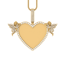 Precious Memories: 10K Gold Heart-Shaped Photo Pendant